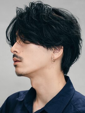 フィフス 渋谷(fifth) 渋谷フェザーパーマセンターパートメンズカットパーマメンズヘア