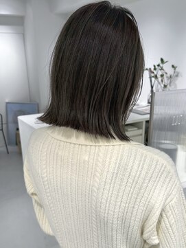 フー(hu) 切りっぱなしボブ大人ボブグレージュ