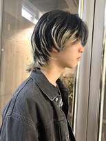 エクテ(ecouter) エンドカラーレイヤーカラーメンズシャギーカットウルフ