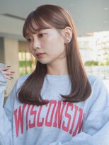 ガーデンヨコハマエスト(GARDEN YOKOHAMA est) ミディアム似合わせカットイメチェンレッドブラウンフルバング