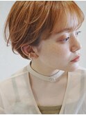 ビタミンカラー☆20代30代大人可愛いショート前髪あり透明感