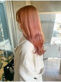 透明感カラー　ボブ　切りっぱなし
