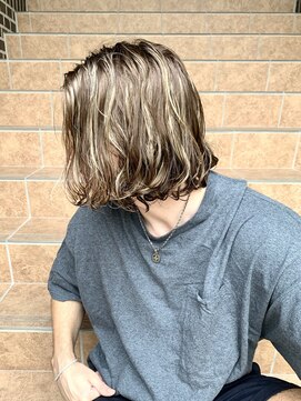 アソビ 表参道(ASOBI) ブラウンベース　メッシュ　ハイライト