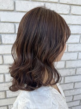 オーガニック リブ 川越(organic+live) 20代30代40代大人可愛いハイライトブリーチナチュラルブラウン