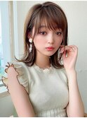 大人かわいい 2wayバング  グレージュ くびれヘア 髪質改善