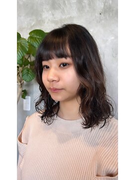 ボタン(botan) perm × brown