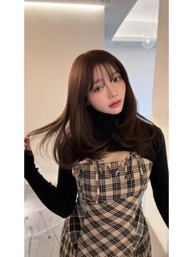 フィル 横浜(fil) 黒髪韓国ヘアくびれ前髪アンブレラカラーこなれミディイメチェン