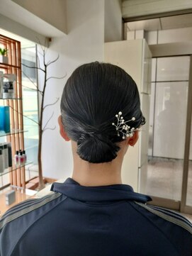 和装/ヘアセット/アレンジ/タイトシニヨン/早朝OK/