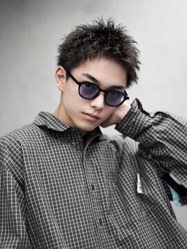 エリマ 横浜西口(elima) 横浜西口メンズカットスパイキーショートスパイラルパーマ