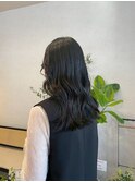 大人シアーベージュミニウルフボブミディアムレイヤー