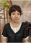 クセ毛風ショートパーマ<若林>
