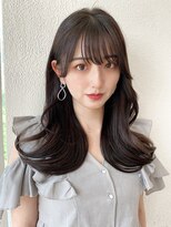 アフロート エル 大阪(AFLOAT L) 暗髪も出せるこなれ感!フェイスレイヤー×ナチュラルセミロング