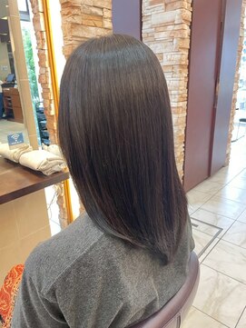 髪質改善/顔周りレイヤーカット/グレージュ[千葉/千葉駅]