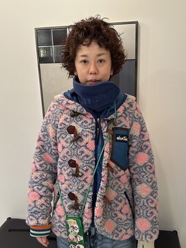 アフロ/スパイラルパーマ/小顔/オリーブグレー/伏見/栄/名駅