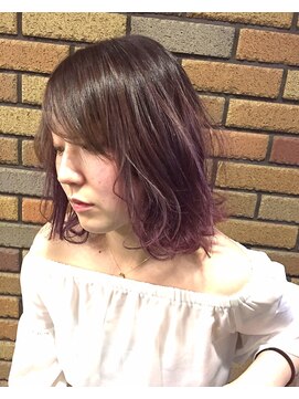 エーライン美容室(A-line) 透明感×くしゃカールのお色気フェミボブ