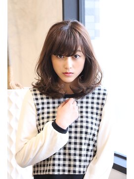 ソッリーソ ヘア(sorriso hair) 【sorriso hair桜山】ひし形シルエットロブエアリーグレージュ