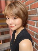 ARIETTAGINZA2ミルクティーブラウン☆大人ショートスタイル/小顔