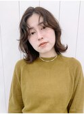 くびれミディアム_マロンベージュかきあげロング_ba8491
