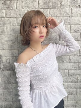 リアイス(Re:ICE) ミニウルフ/くすみブルー/流れるレイヤー/インナーハイライト