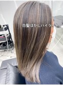 30代40代50代白髪ぼかしハイライト/小顔ミディアム