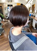 ナチュラルブラウンショートボブ