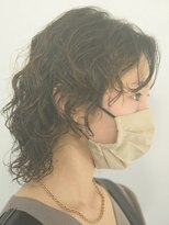 ベンジー 代々木上原店(benji)&nbsp;ウルフ×スパイラルパーマ　クリーム付けるだけの簡単おしゃれ