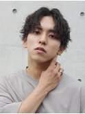 波巻きパーマメンズヘアメンズマッシュ波巻きスパイラルパーマ