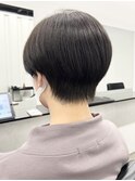 #ハッシュカット#グレージュ#デザインカラー#ツートンカラー黒髪