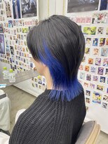 オタクヘア 渋谷(OTAKU HAIR) 黒髪ウルフモテ髪バイカラー韓国風バングビビットカラー
