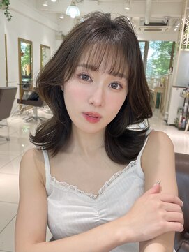 フォルテ 表参道店(FORTE) 【フォルテ千鶴】ひし形カット/シアーカラー/カール/セミディ