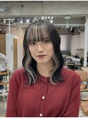 ホワイトベージュ×インナーカラー