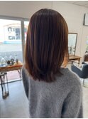 20代30代40代レイヤー シースルーバング 無造作ミディアム