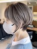 カット+白髪ぼかしハイライトカラー￥24700#表参道#白髪染め#ショートカット