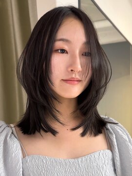 ジアン テラス(GIEN TERRASSE) くたっとレイヤーカットフェイスレイヤーニュアンスヘア/岸本