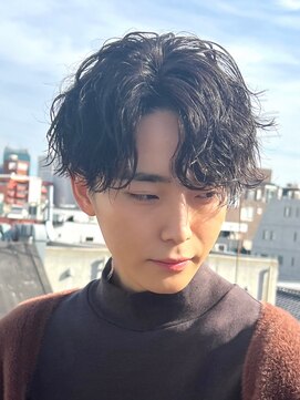 フィフスパーク(fifth PARK) 微分けセンターパートルーズスパイラルパーマ