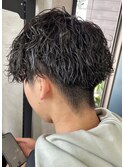 波巻きパーマ