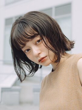 ガーデンヨコハマエスト(GARDEN YOKOHAMA est) ボブ 外ハネボブ くびれヘア 切りっぱなしボブ 暗めカラー