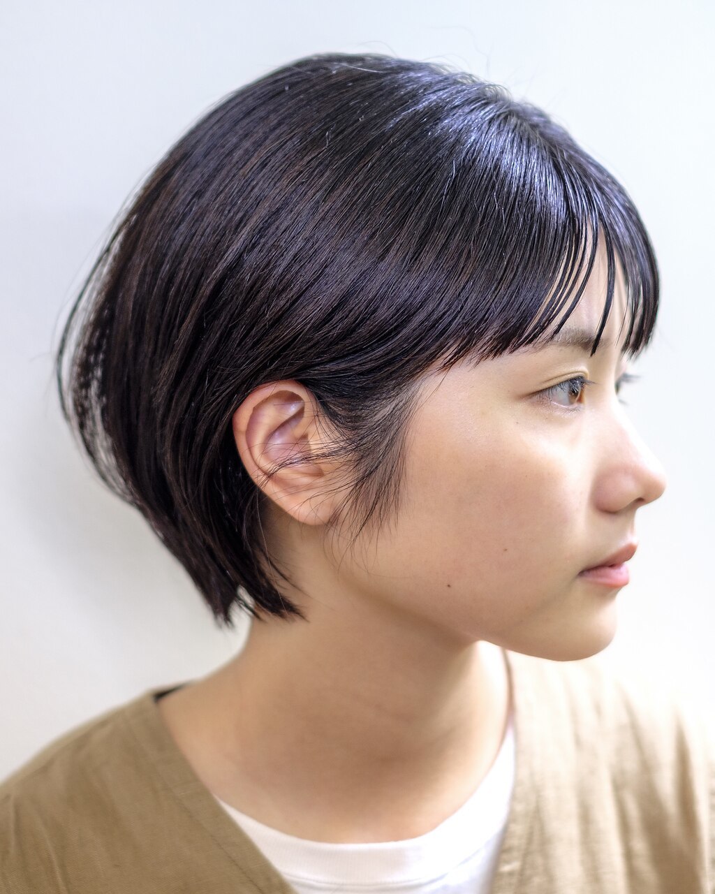 マッシュショート#黒髪#耳掛けショート#くびれショート#ボブ