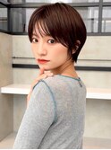 ショートヘアショートボブ大人ショート縮毛矯正白髪ぼかし30代