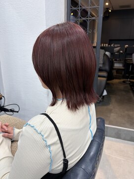 クラン 六甲道(Chlan) くびれボブ　春カラー　カシスピンク