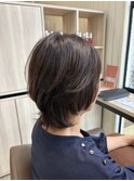 40代50代◎顔周りストレートでまとまる大人ショート
