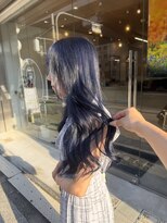 ウタリ(utari)&nbsp;色落ち綺麗ネイビーカラー【難波 桜川/ケアブリーチ】