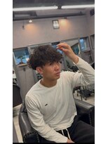 リッチブランドアンドコー 守口店(Rich Brand&Co)&nbsp;パーマ波巻きスパイラル/メンズパーマ/シャドウ/ラルフカール