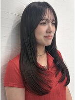 マロ(MALo) ワンカールレイヤー ブラウンカラー シースルーバング