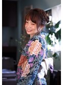 サイド編み込み愛され浴衣アレンジ