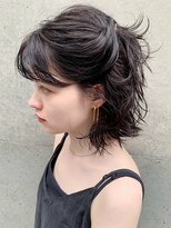 アイティー バイ アルバム 浦和店(IT by ALBUM) ハーフアレンジブラック_セシルカットフリンジウェーブ_ba296712