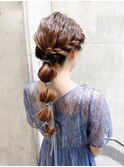 【FLAME 天文館】結婚式、およばれヘアにオススメ♪紐アレンジ