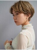 マッシュヘア大人かわいい美髪ネビージュマグネットカラー艶髪