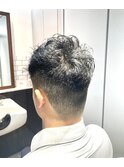 ツーブロックショート／フェードカット／くせ毛【銀座】<理容室>