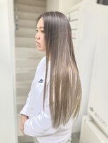 ヘアーライズ 池袋東口店(hair RISE)&nbsp;バレイヤージュシークレットハイライトホワイトミルクティー
